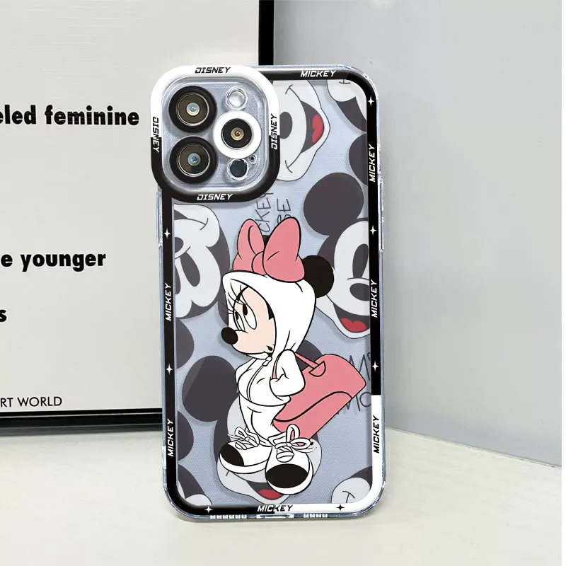 Disney-funda transparente de Mickey y Minnie Mouse para Honor 90 Lite, X8a, X8, 4G, X9a, 5G, X8