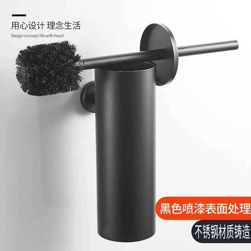 

Держатель щетки для унитаза из нержавеющей стали 304, настенный инструмент для чистки ванной комнаты, без мертвого угла
