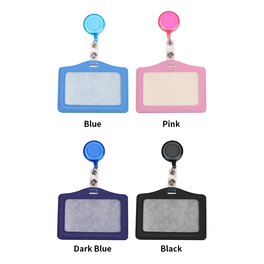 سلسلة مفاتيح من جلد البولي يوريثين قابلة للطي للطلاب ، شارة المدرسة ، أزياء المعلم ، حامل بطاقة الهوية ، مشبك حزام ، نافذة شفافة ، ممرضة ، 2