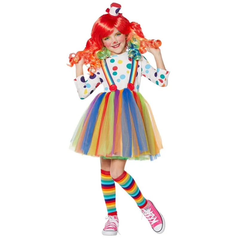 로우인 코스프레 의상 어린이 악마 왕자 광대 천사 놀이 의상 폴리에스터 섬유 100% 무대 의상