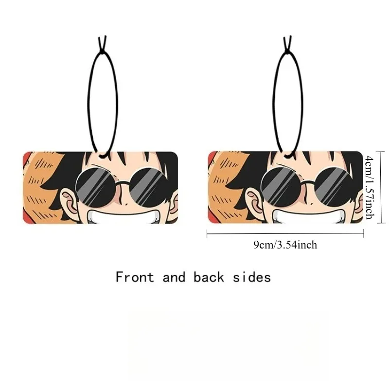Pingente de Carro One Piece Luffy com Tabletes Aromatizantes, Decoração para Carro, Acessórios de Desodorização para Retrovisor