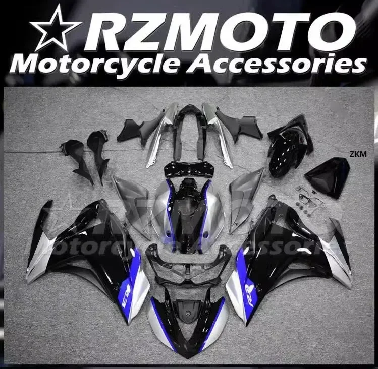 

4Gifts New ABS Fairings Kit Fit For YAMAHA YZF- R3 R25 15 16 17 18 2015 2016 2017 2018 Bodywork Set Custom Black Silver