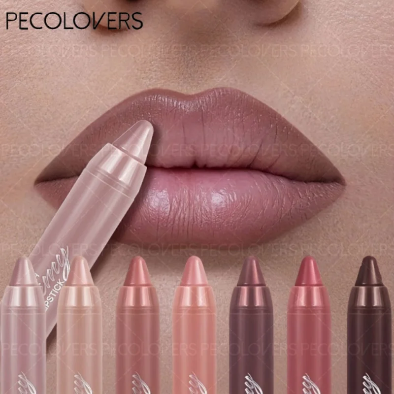 Brillo de labios mate, lápiz labial brillante, fácil de colorear, Color de lápiz labial fácil de colorear, lápiz labial brillante giratorio