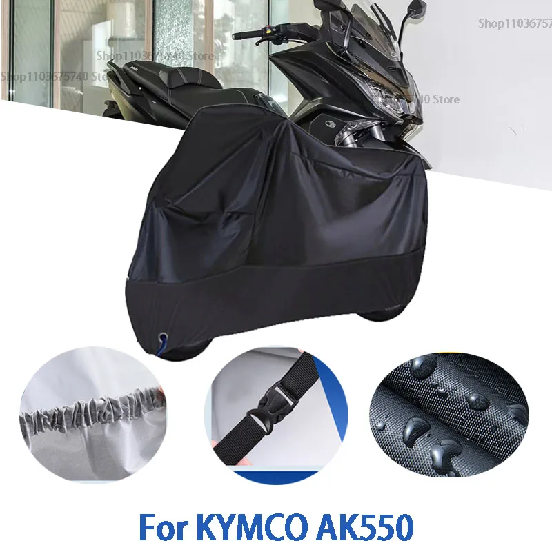 

Motorcycle Full Covers For KYMCO AK550 Car Outdoors Sun Protection Dust No Ear Thickened Oxford Clothcover Accessories