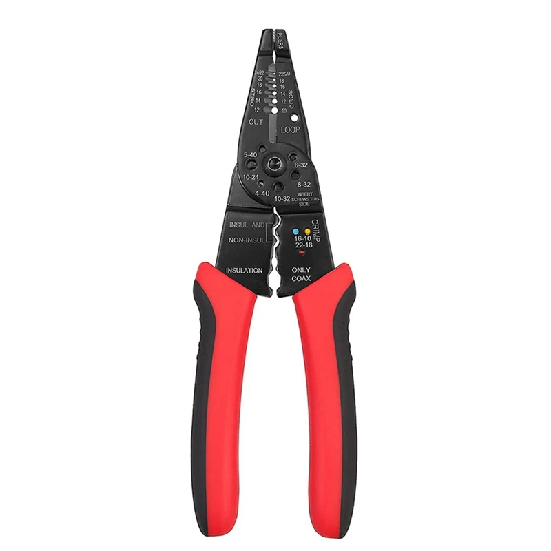 

Hot 8 Inch Wire Stripper Crimper Cutter 10-22 AWG Multi-Function Tool Kit Professional Wire Stripping Tool/Wire Cutter