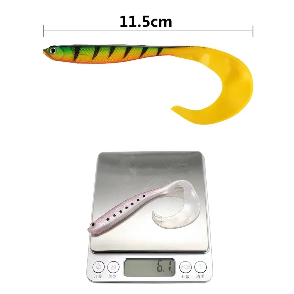 Fishing Lure 125mm 5.5g Swimbait Shad T-Tail Soft Bait Artificial Silicone Lures Bass Pike Fishing Jigging Wobblers image 3