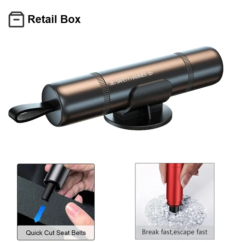 Car Window Breaker Safety Rescue Hammer Auto Seat Belt Cutter Emergency Rescue Tool Safety Hmammer Retail Box Test Glass Break