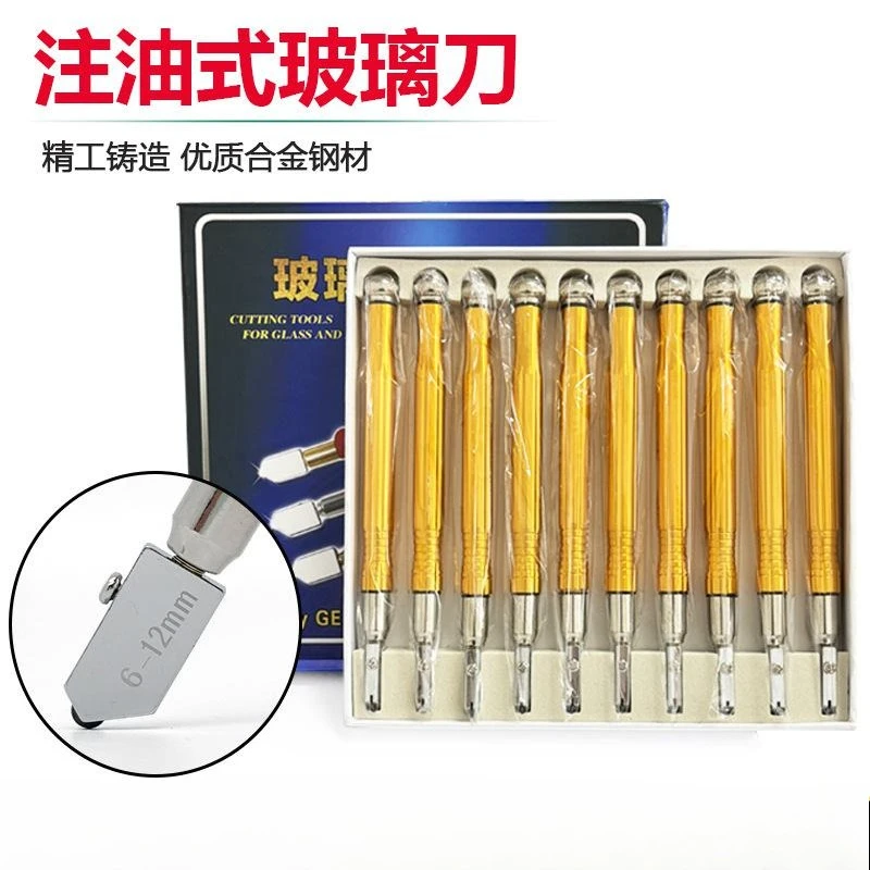Fit for 6mm-12mm Oil-filled Alloy Glass Knife, Manual Tile Cutting Knife Floor Tile Mirror Open Boundary Cutting Tool