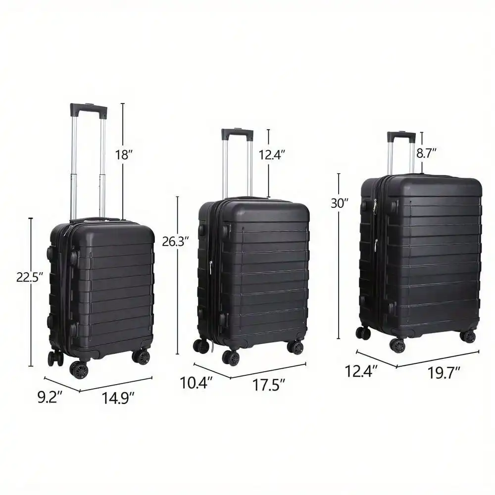 Valise à main rigide avec roulettes, bagage extensible, 21 ", 26", 30"