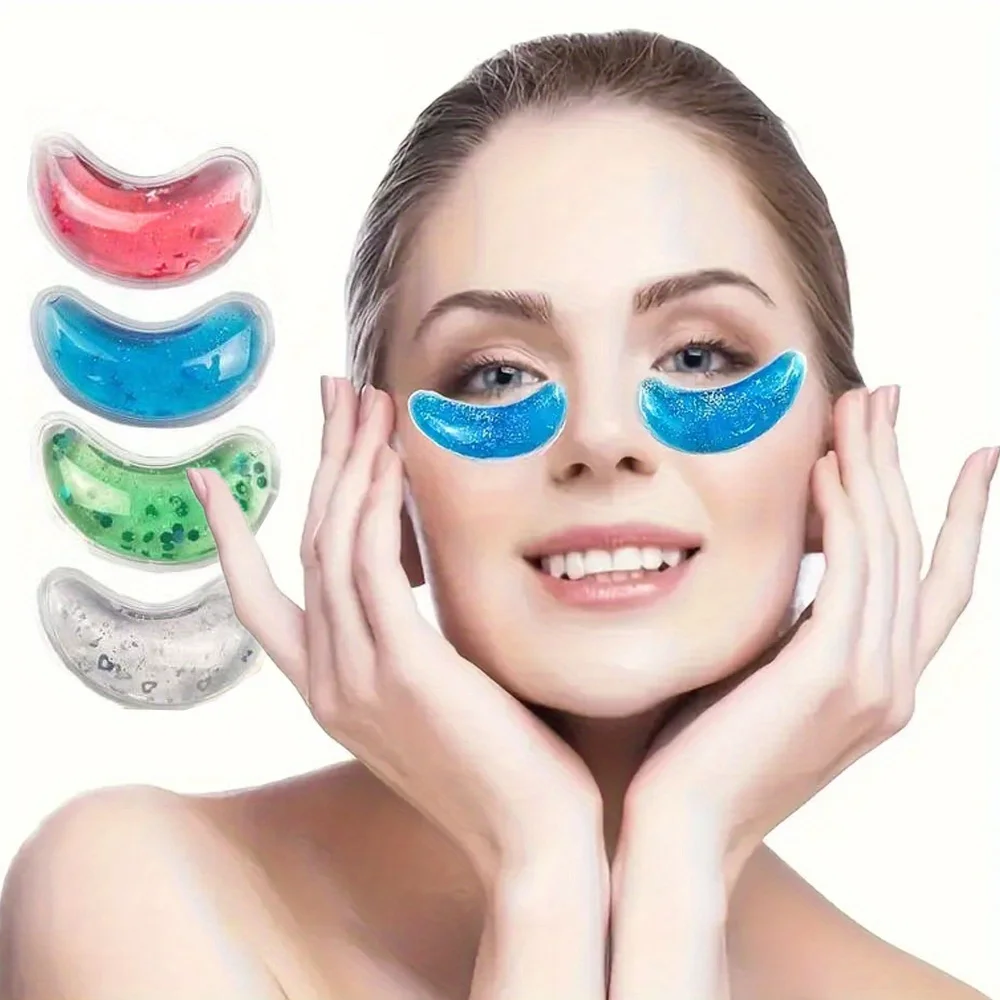2 parches para ojos hinchados, almohadilla para ojos de Gel de hielo reutilizable, parche refrescante para ojos, máscara para ojos fría y caliente/regalo perfecto para cumpleaños/Christmas