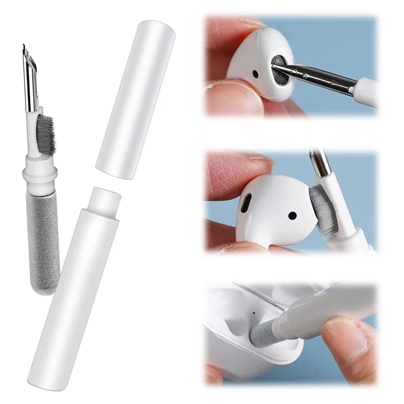 A59E-Cleaning Pen For  Pro  Multi-Function Cleaning Pen With Soft Brush Flocking Sponge For Bluetooth Earphones Case