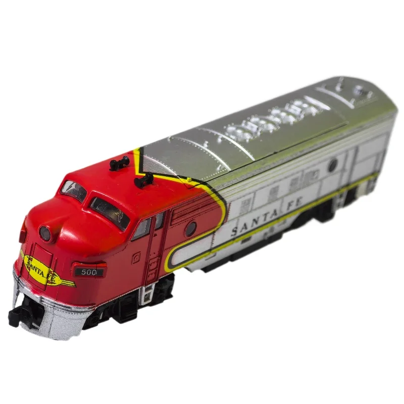 Modèle de Train de type N 1/160, Locomotive Diesel Santa Fe, modèle Miniature en alliage, ornements de Table de sable, jouet pour garçon, cadeau