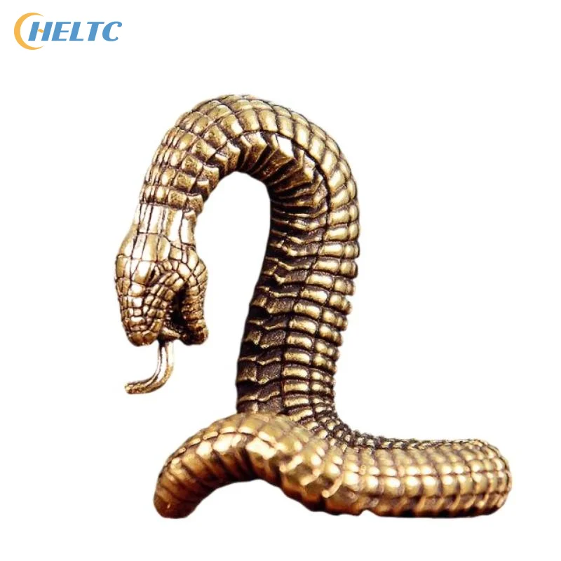 النحاس النحاس النقي الأفعى مكتب زينة ديكور المنزل الحلي الإبداعية الحيوان تمثال الحرف خمر المنمنمات التماثيل #5