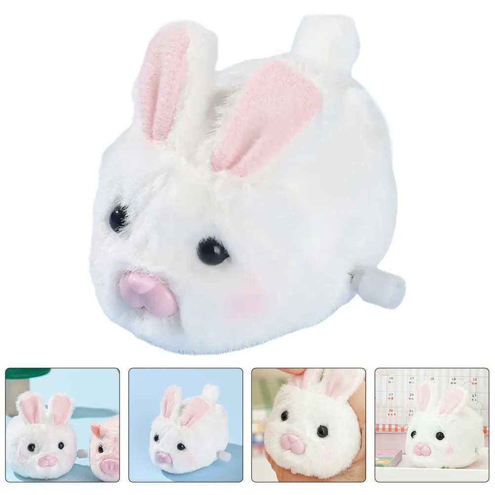 

Wind Up Animal Plaything for Kids Adorable Bunny Design Smooth Soft Surface Safe No Sharp Edges Compact Size Walks Like Real