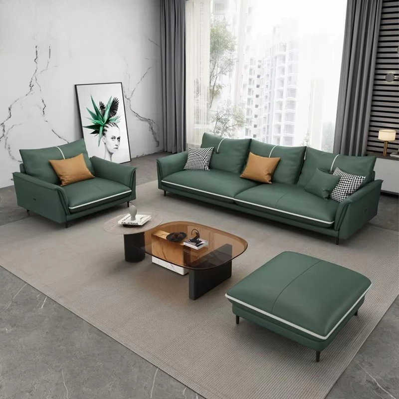 Nordisches Modernes Holzrahmen-Sofa mit Technologie-Stoffbezug, Sektionales Wohnzimmer-Möbelset für den Innenbereich zum Verkauf