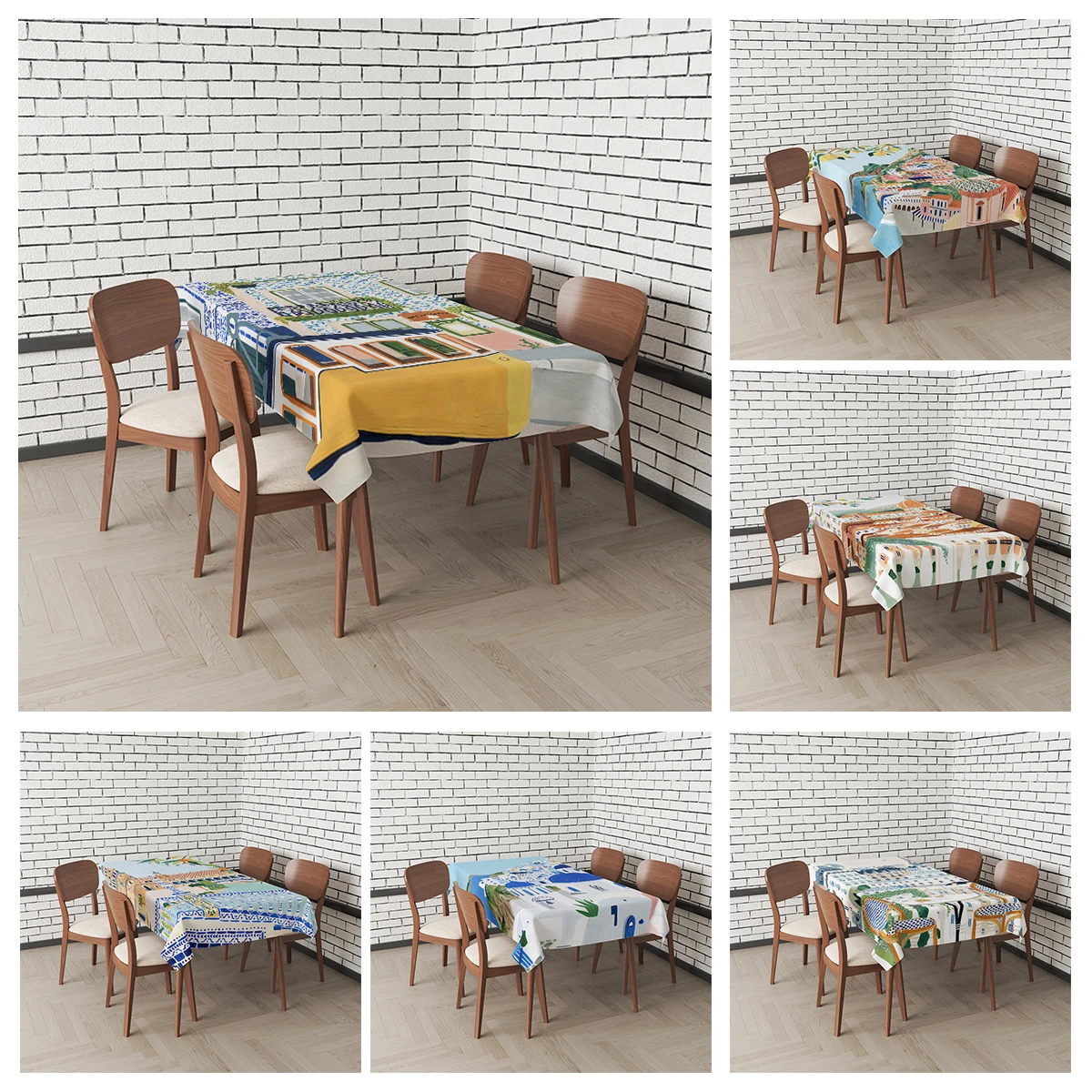 Home tablecloths for dining table decoration Natural and Animal Styles rectangular table accessories cloth Anti-stain tablecloth