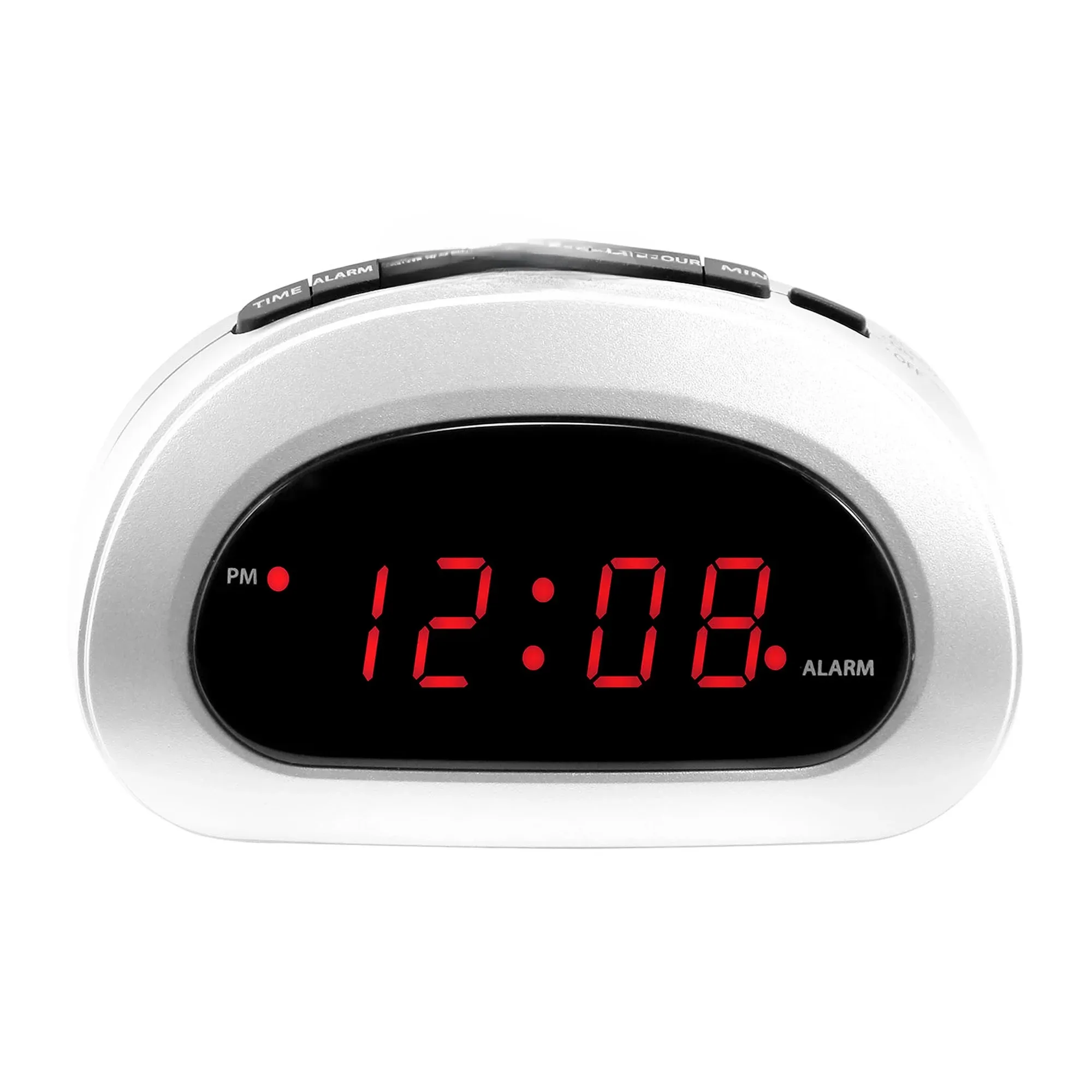 

SHARP Digital Alarm Clock, Cloud White, Easy to Set Controls, Red LED Display