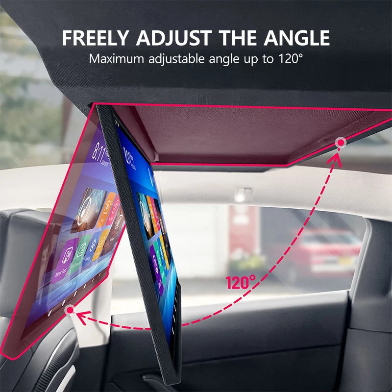 17.3 Inch Roof Mounted HD Display for Tesla Model Y Multimedia Player for Large Screen Entertainment Car Accessories