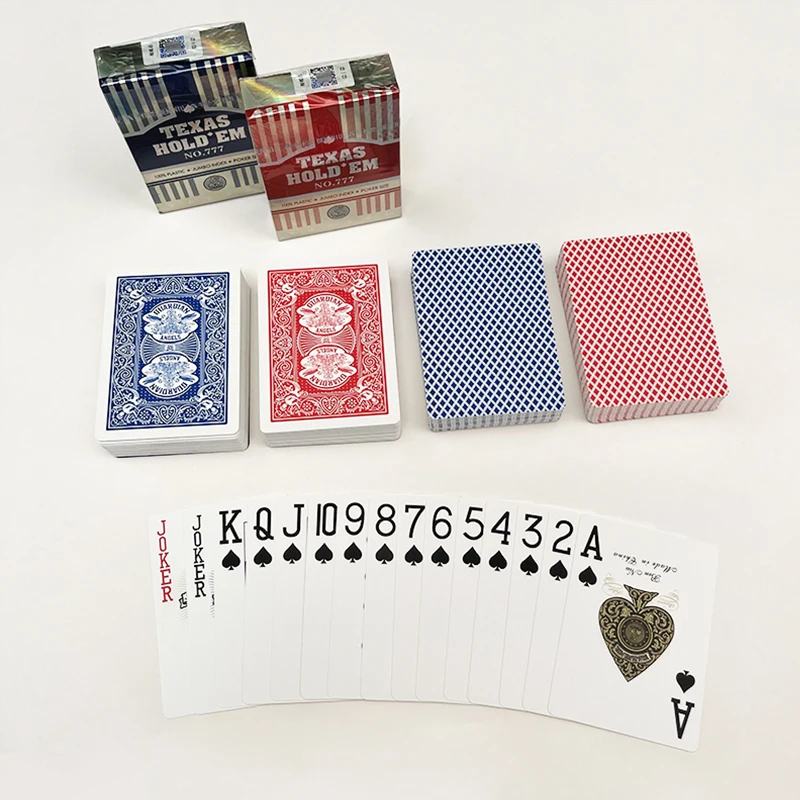 

1pc Playing Cards PVC poker plastic baccarat Texas Hold'em anti cheating card game waterproof wearable card game