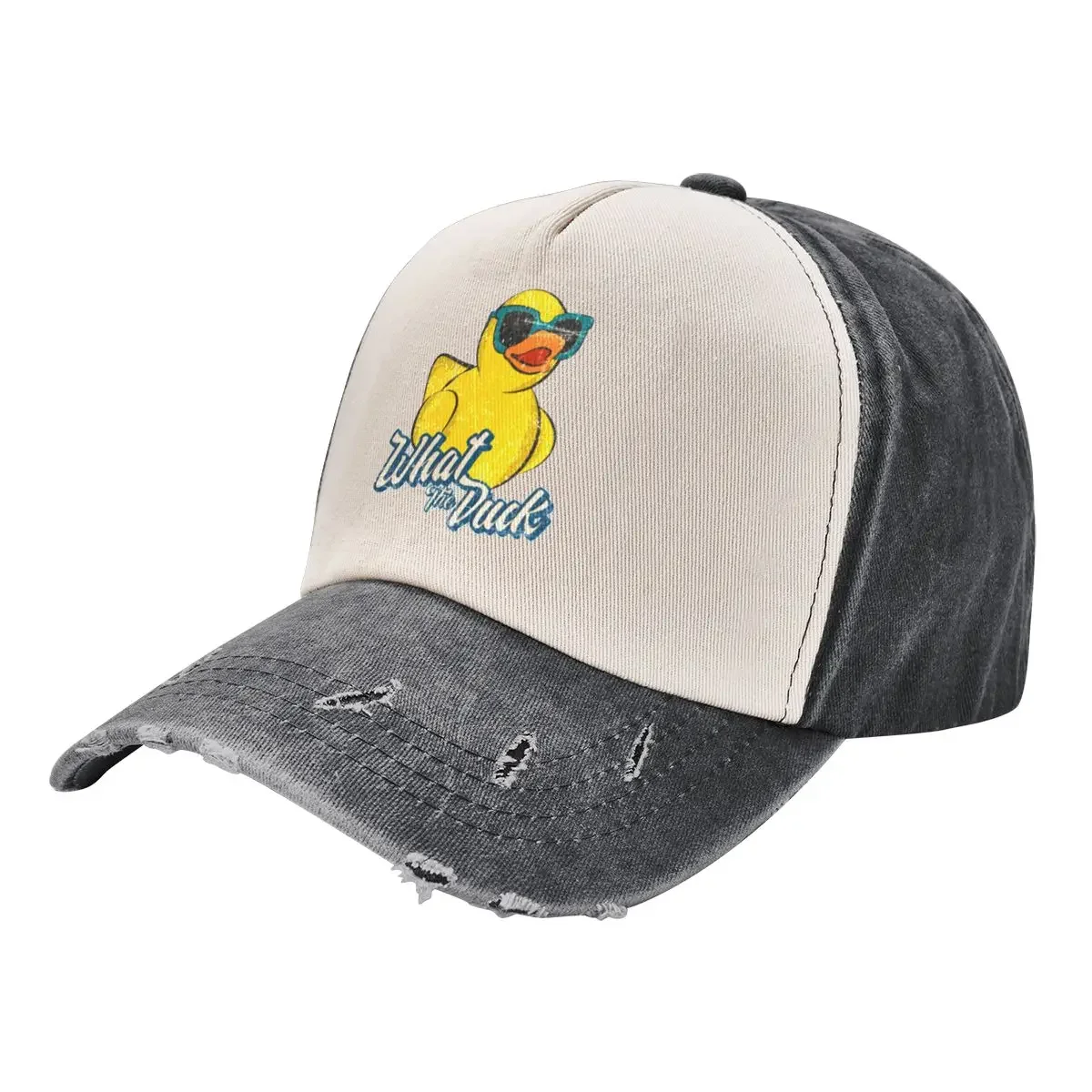 What The Duck Cute Yellow Duckling Baseball Cap funny hat Uv Protection Solar Hat Caps Women Men's