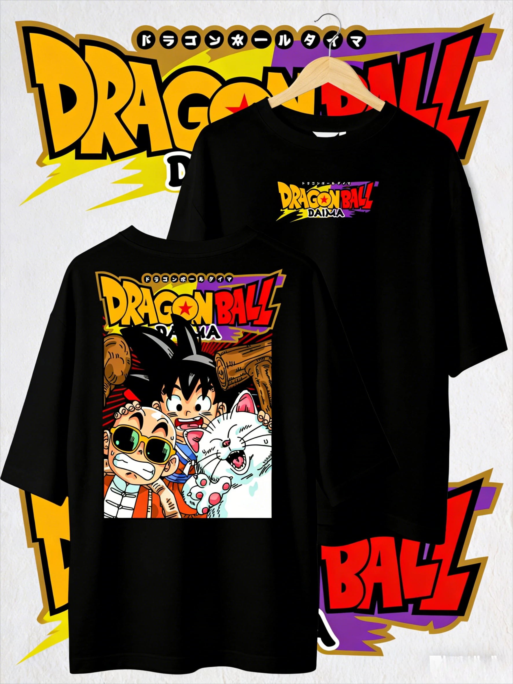 2026 Sommer Dragon Ball Daima Übergroßes T-Shirt Hochwertige 100% Baumwolle Anime-Grafikdruck Unisex Casual für Erwachsene und Kinder