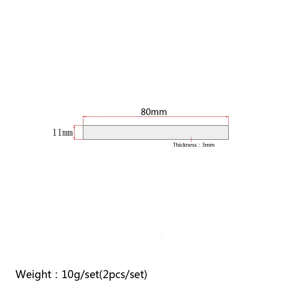 Premium Buffalo Bone Nut Saddle Blank 80x11x3mm High Density for Clear Intonation Classical Folk Guitar Mandolin Banjo Ukulele
