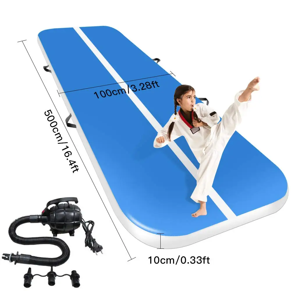 

Free Shipping Air Track Tumbling Mat 5x1x0.1m Inflatable Gymnastics Airtrack Mat Air Floor Mat with Electric Pump for Training