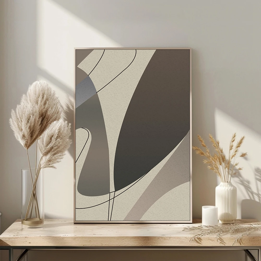 Morandi Style Abstract Art Painting Poster and Print Canvas Wall Art Picture Modern Home Decorations