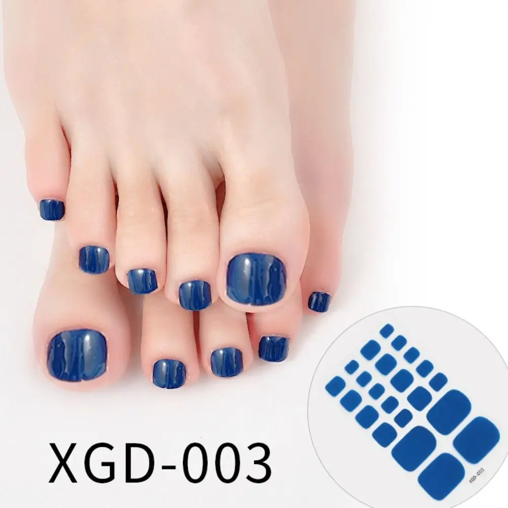 Nieuwe Mode Teen Nagelsticker Lak Tips Gemakkelijk Te Dragen Zelfklevende Teennagel Art Nail Tips Manicure Voor Vrouwen