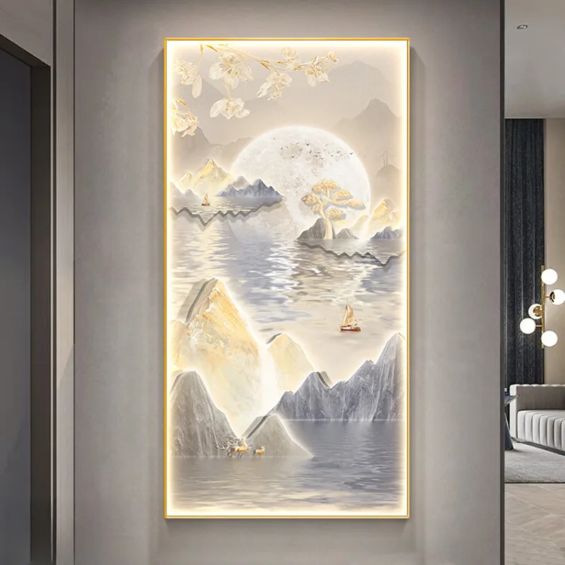 Modern Hanging Home Decoration wall lamps For Corridor Aisle Upscale Living Room Wall Decorations Chinese Wall Painting Lights