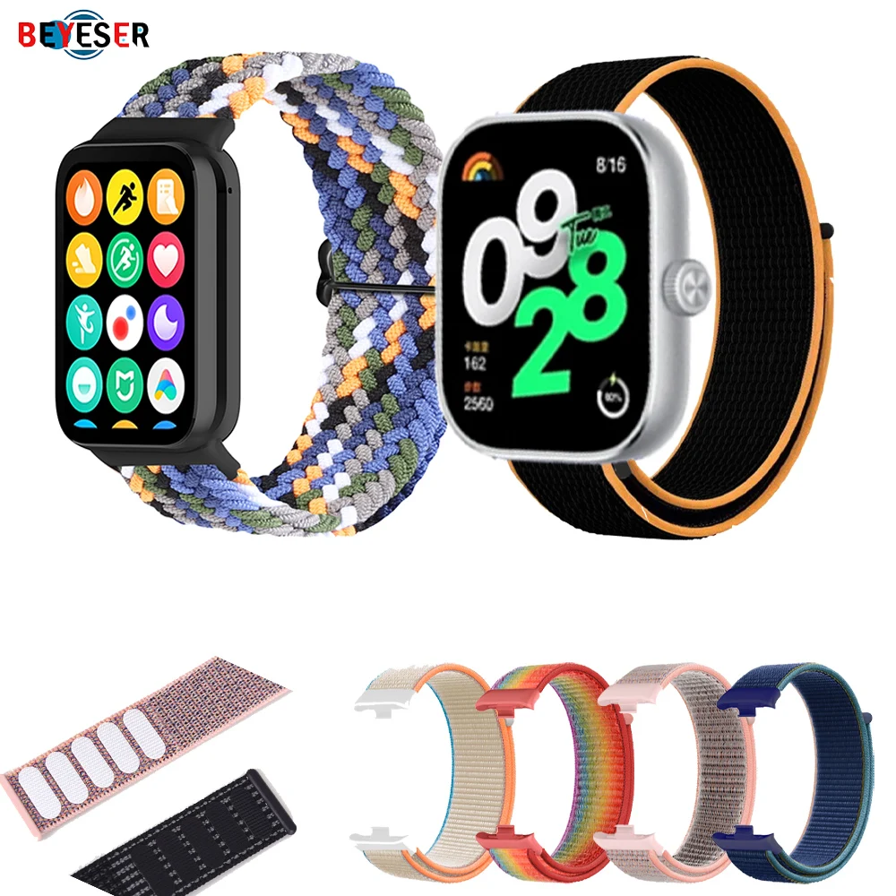 Nylon Strap For Xiaomi Mi Band 8 Pro/Redmi Watch 4 Fashion Replace Watchband Wristband Smart Watch Sports Bracelet Accessories