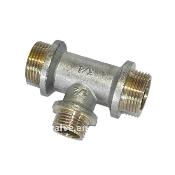 

Brass forged 1/2 and 3/4 inch pipe connector 3 way fitting brass tee