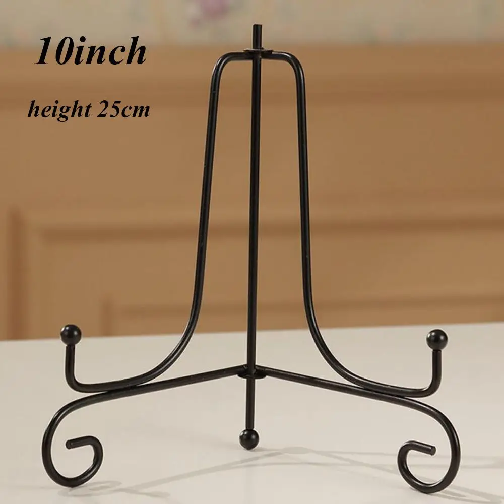 Art Book Holder Photo Pedestal Display Stand Easel Black Iron Plate Rack