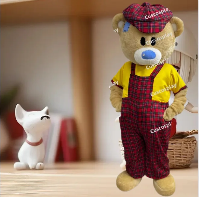 الأحمر متقلب وزرة أفخم دمية دب زي التميمة الكبار يتوهم عروسة كارتون الملابس هالوين عيد الميلاد حزب اللباس