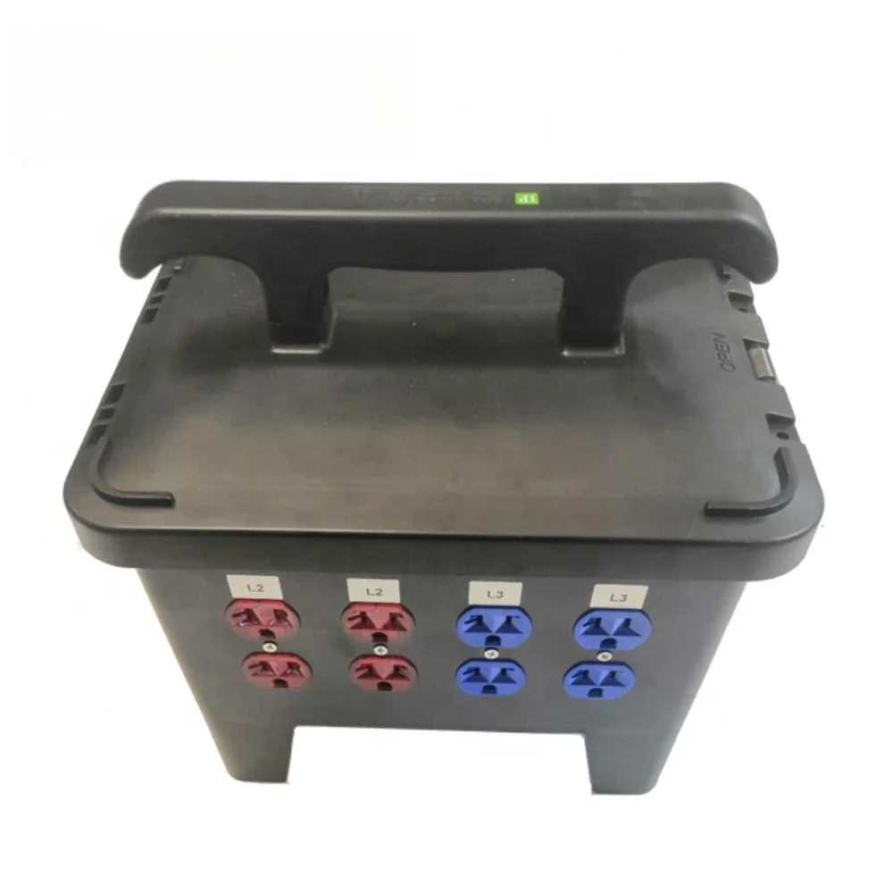 3-Phase 30A Torsion Lock to 3-Circuit 20A Duplex Power Distribution Box