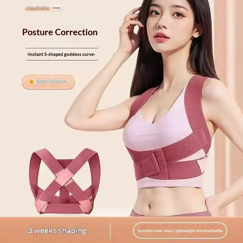 Posture Correction Belt Unisex Adjustable Breathable Back Brace Straightener for Spine Alignment Posture Improve Home Office Us