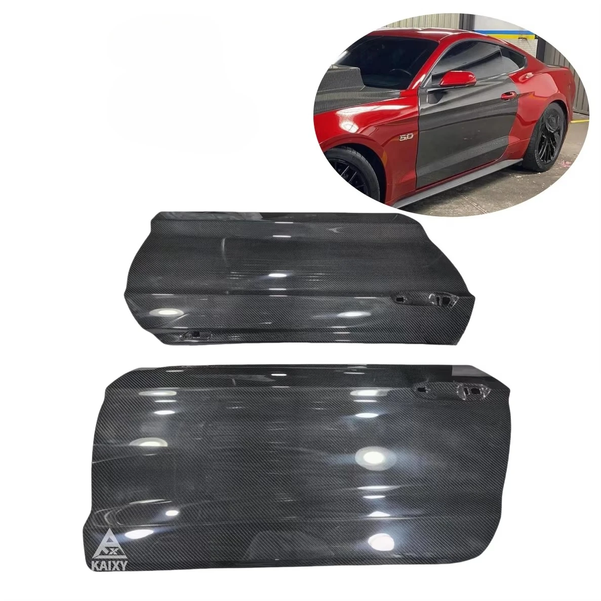 

Ford Mustang 2015-2023 Dry Carbon Door with High Quality Carbon Fiber Door Panels