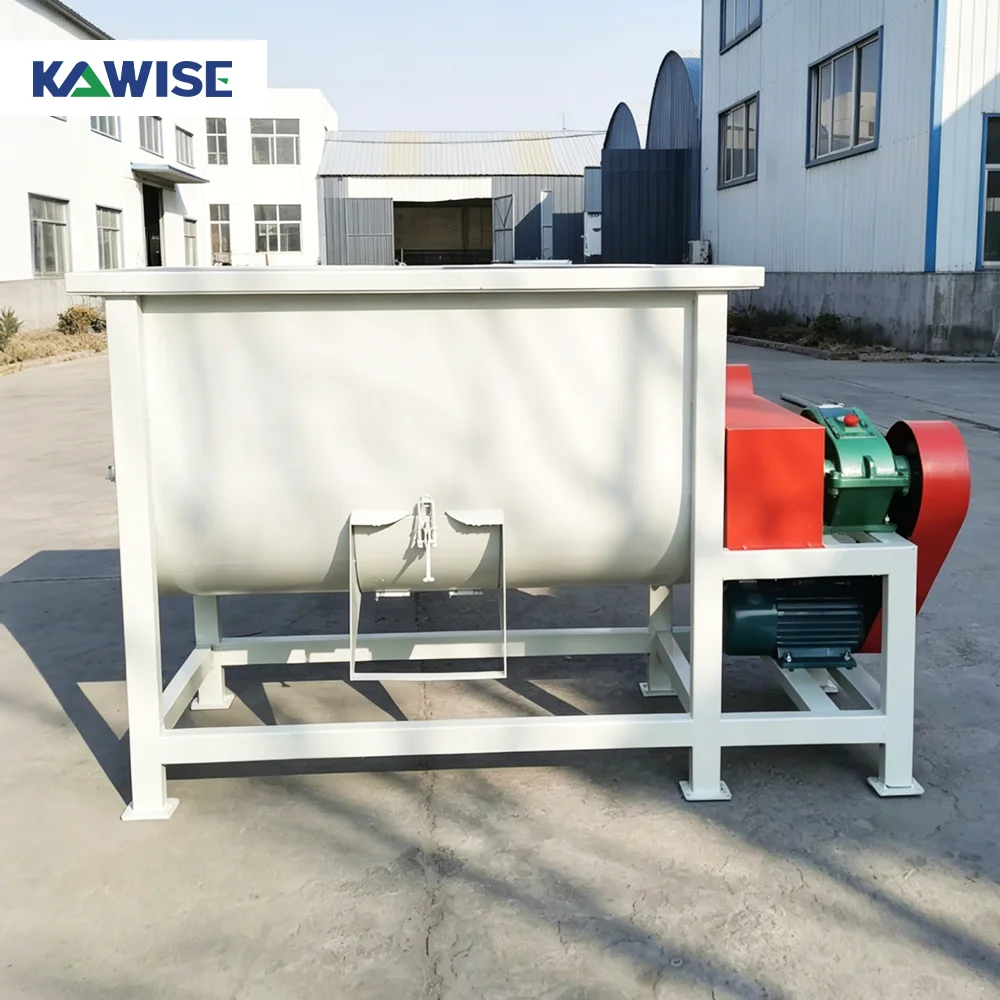 AIROW Horizontal Feed Mixer for Feed Mills Handling Corn Flour Soybean Meal Bran Premix and Grass Powder