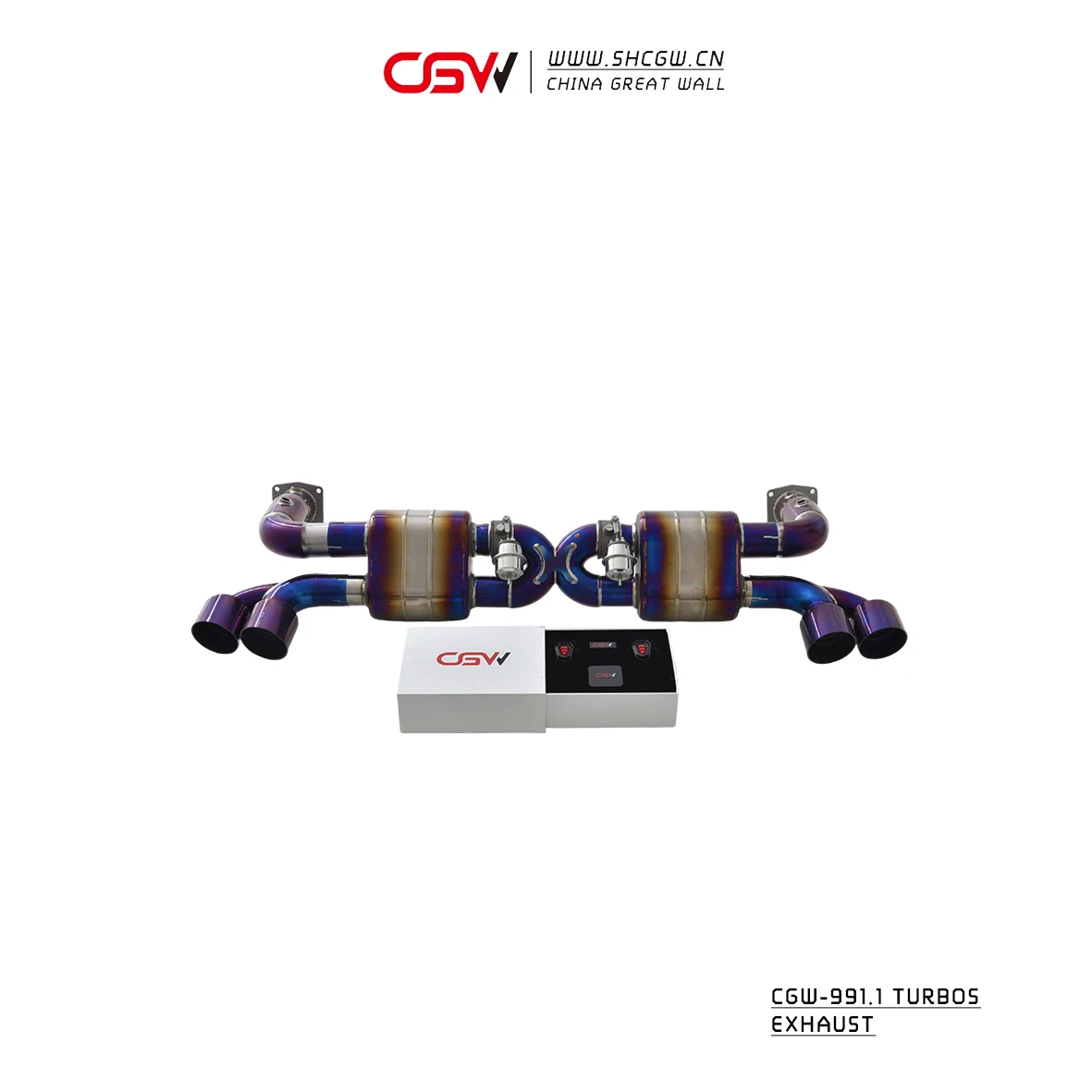 Factory Direct Sell CGW Performance Sound Valve Exhaust Muffler Catback for  911 991.1 Turbo S