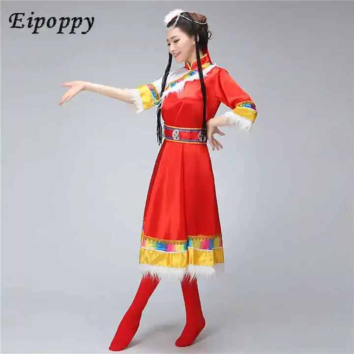 Ethnic Costume Tibetan Costume Short Costumes Square Dance Costume Tibetan