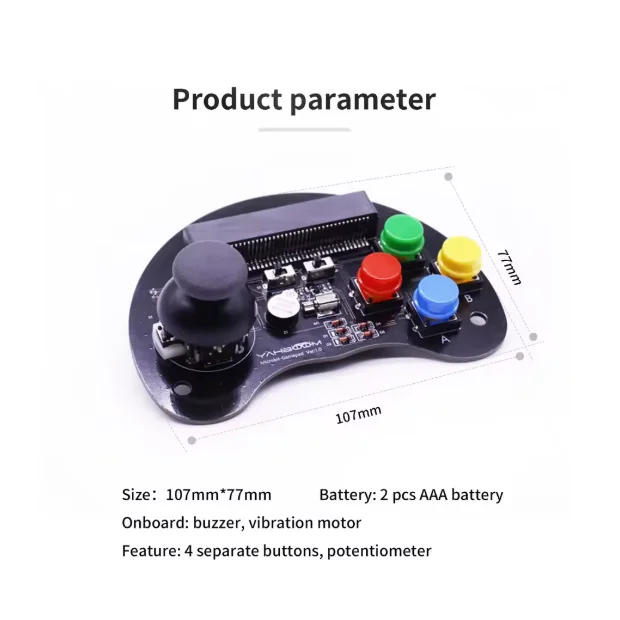 Microbit programmable game controller micro: bit joystick button expansion board kit wireless remote control