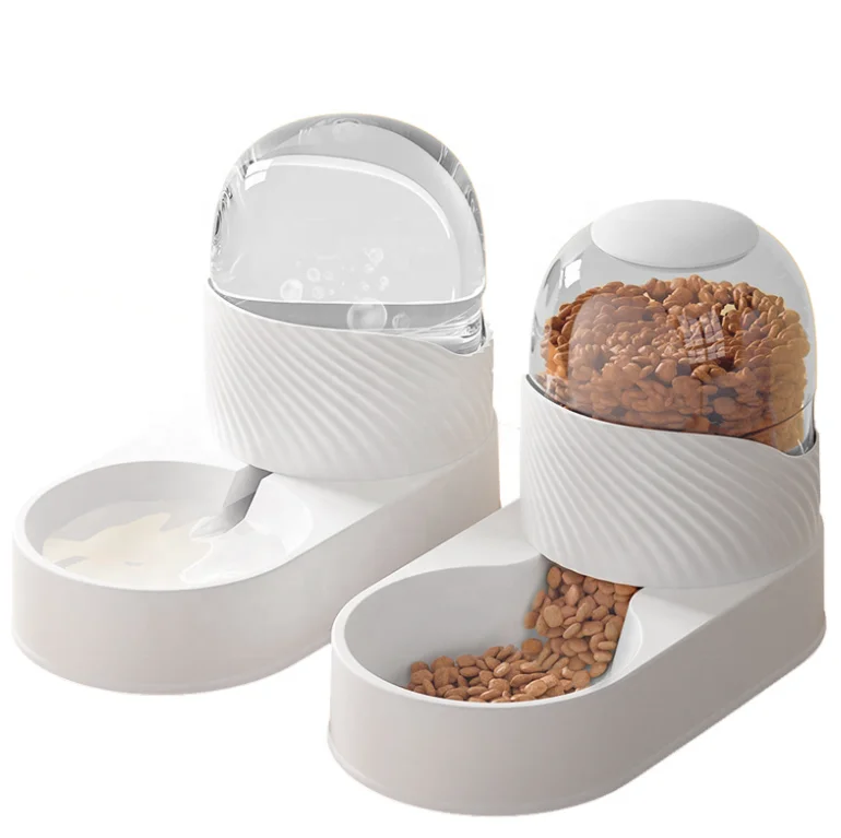 

2 Pack Designer Style Automatic Cat Feeders Automatic Dog Feeder With Water Bowl Dispenser Feeder and Cat Water Dispenser Carton