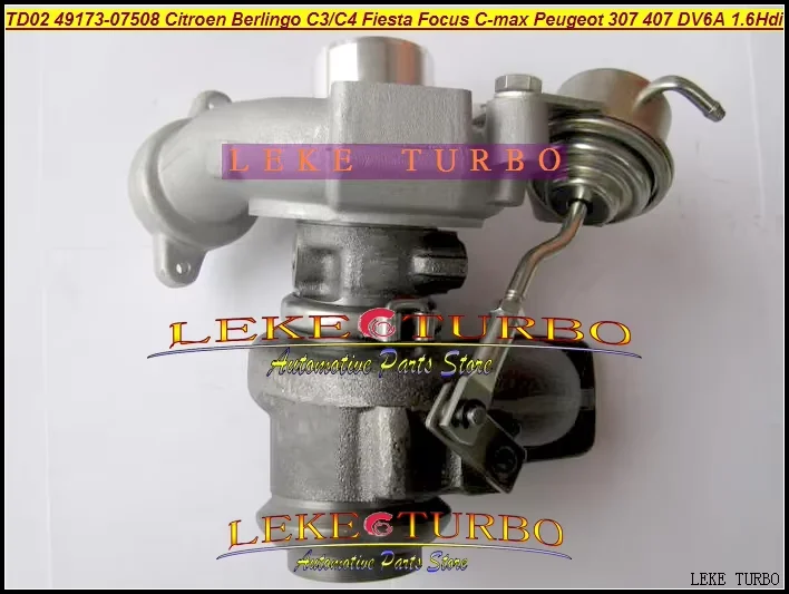 ww Turbo turbocharger TD02 49173-07503 49173-07508 For FORD Fiesta For Focus C-MAX  Berlingo C3 C4 For Peugeot 307 407 DV6A 1.6L