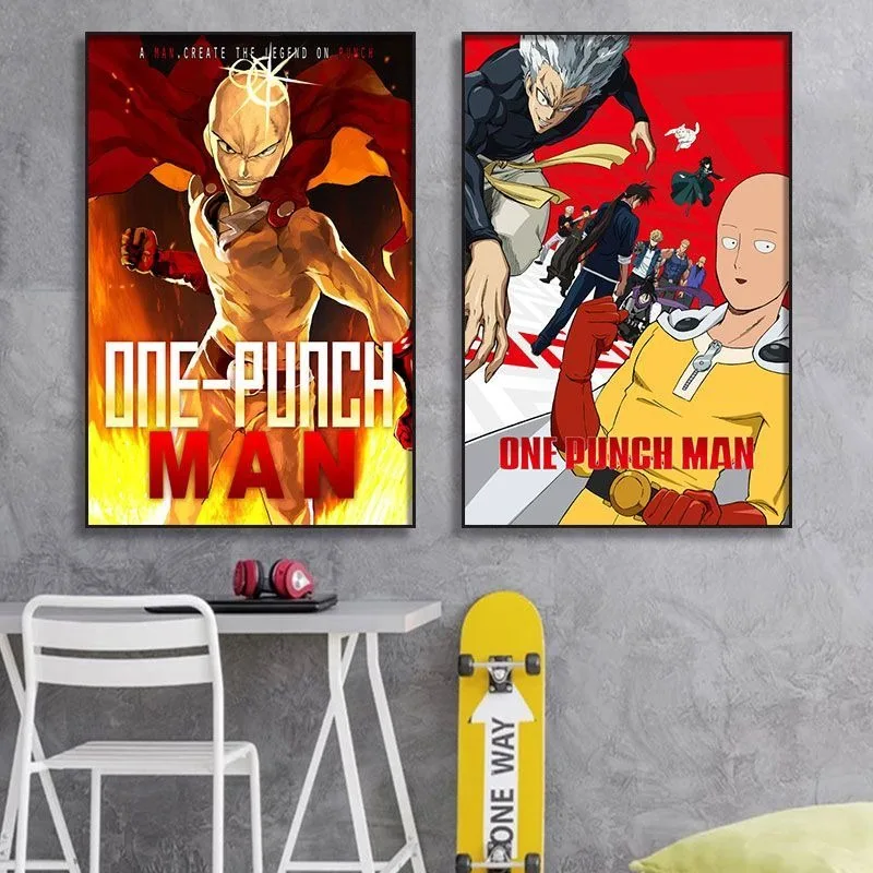 Anime One Punch Man Unframed Canvas HD Poster Wall Decor for Bedroom Dorm Living Room Game Room and Home - view 2