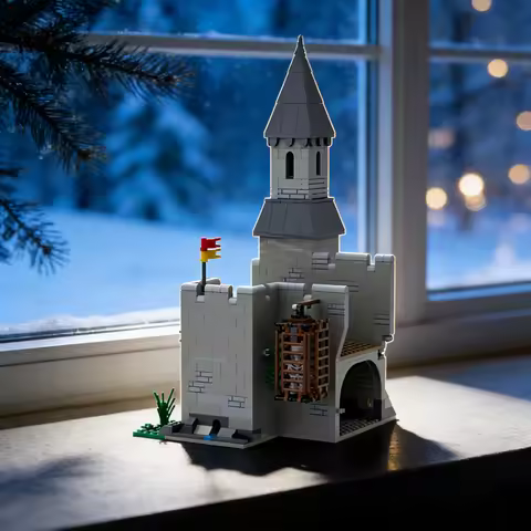 646pcs MOC Chapel Add Lion Castle Knights Model Building Blocks Toys Architecture Christmas Gifts Creative Idea Education Brick