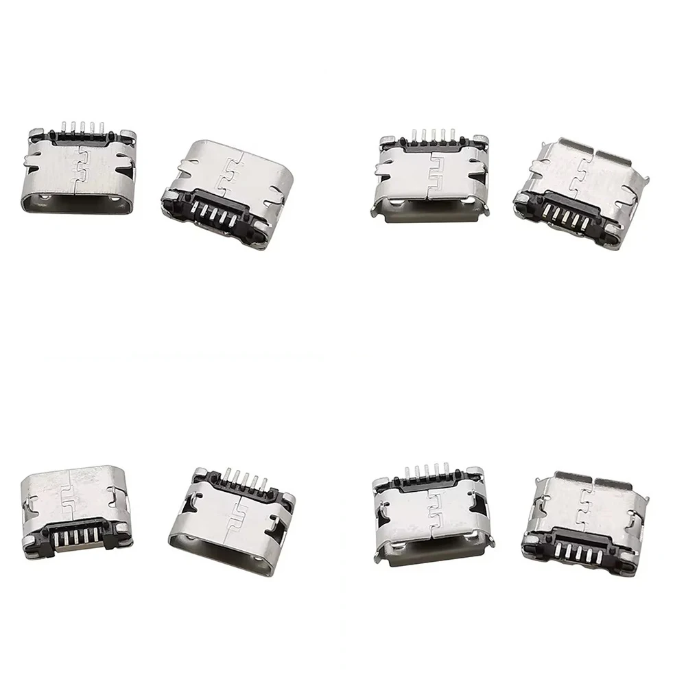 40 Stücke 4 Modelle Micro USB 5Pin/Typ C 6Pin 16Pin Weibliche Jack Stecker SMD DIP Buchse Telefon lade Port DIY Reparatur Adapter – Detail 4
