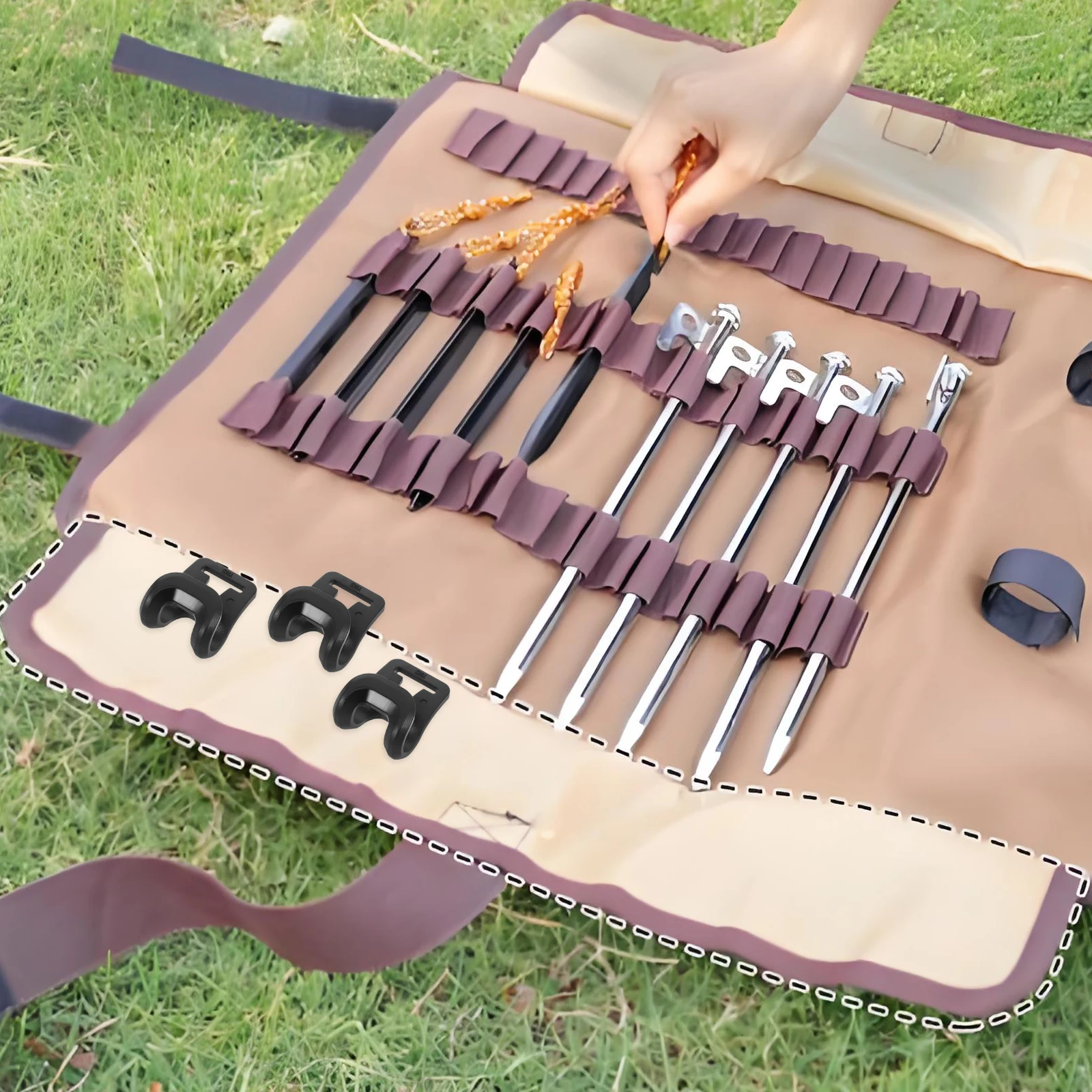 

10Pcs Plastic Tent Hooks Heavy Duty Tent Coupling Connectors for Camping Canopy Setup Quick Assembly Camp Accessories Reliable