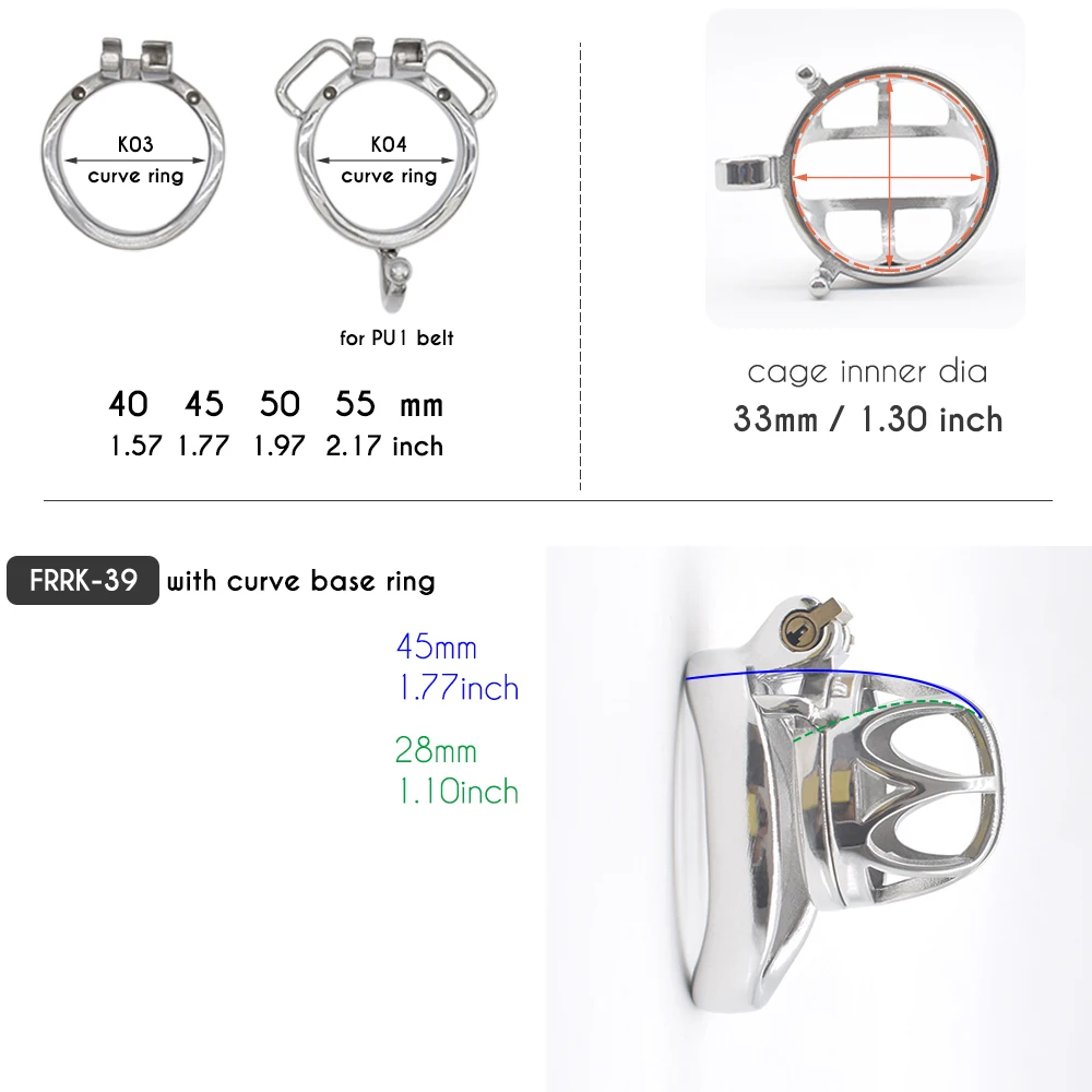 FRRK B Word Lock Toys for Men Steel Chastity Belt Metal Innie Cock Cage CBT Testicles Penis Rings BDSM Erotic Sexy Shop