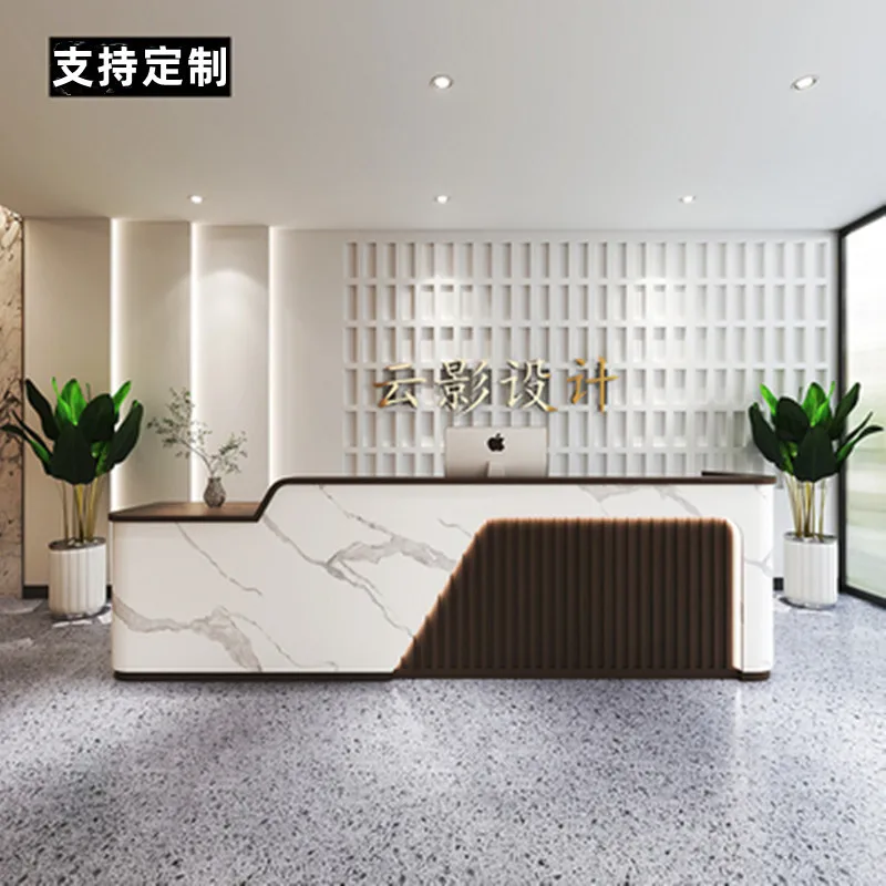 Curved checkout page Reception desk Bar Clothing shop Barber shop Milk tea shop Beauty salon checkout page