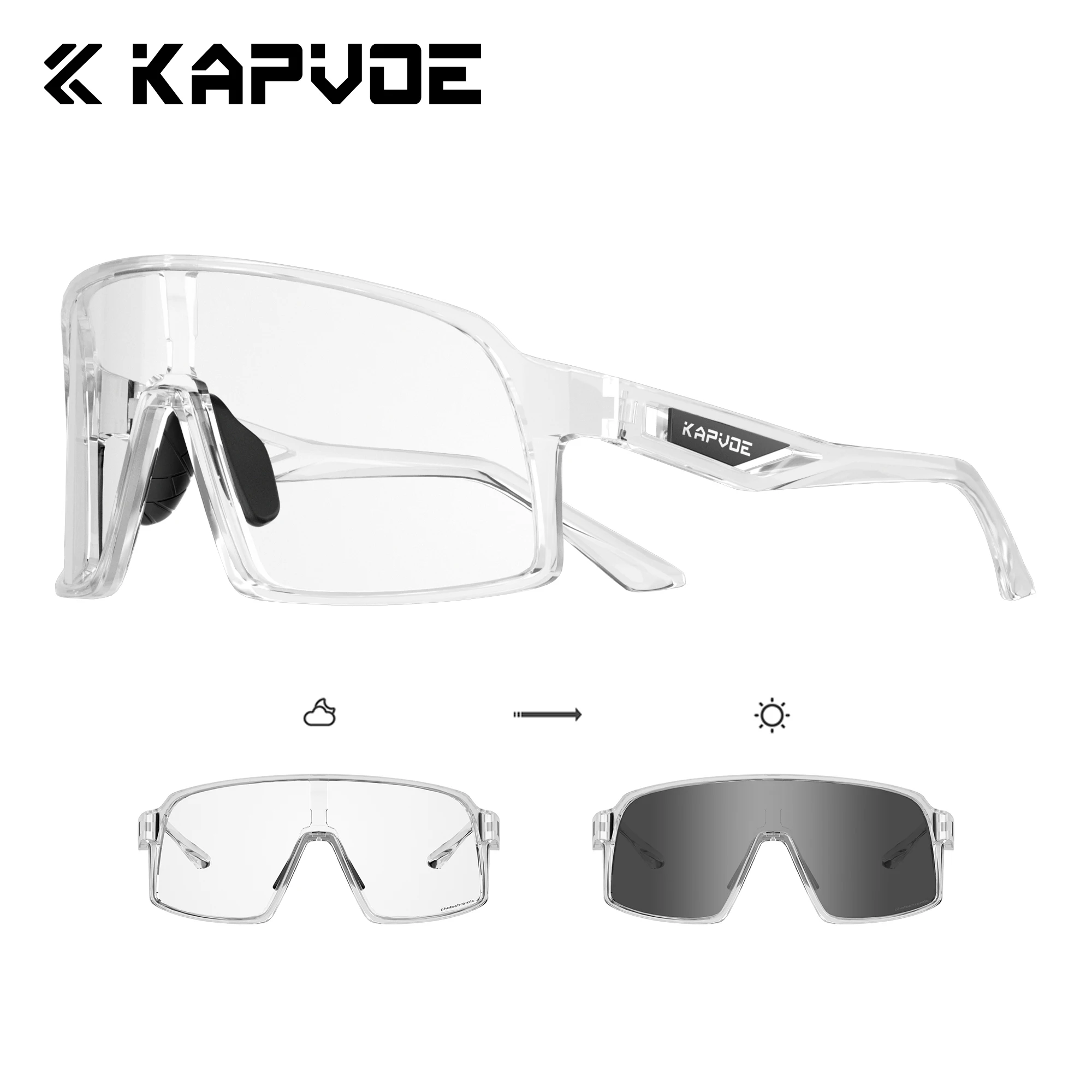 AliExpress kapvoe KAPVOE Photochromic Hiking Eyewear Cycling Glasses MTB Bike Sports Cycling Sunglasses Men Bicycle UV400 Outdoor Equipment